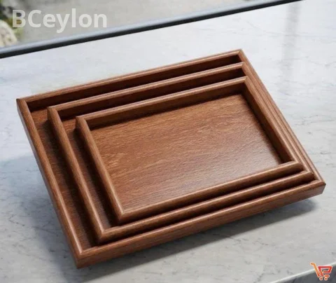 3pcs wooden tray set
