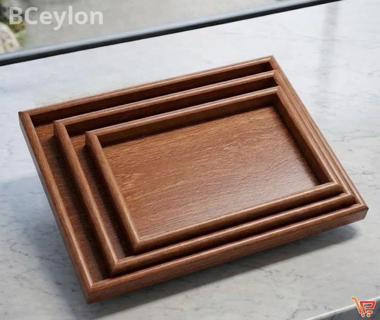 3pcs wooden tray set